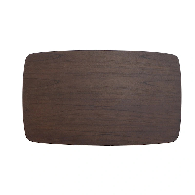 Mid-Century Walnut Wood Rectangle Coffee Table 39.5 x 23.7 x 18.25 Inch