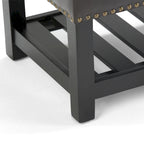 43 Inch Rectangle Storage Ottoman Bench with Tufted Lid and Shelf