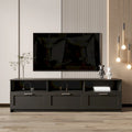 80-Inch Modern Minimalist TV Stand with Drawers and Open Shelves