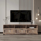 80-Inch Modern Minimalist TV Stand with Drawers and Open Shelves