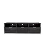 80-Inch Modern Minimalist TV Stand with Drawers and Open Shelves