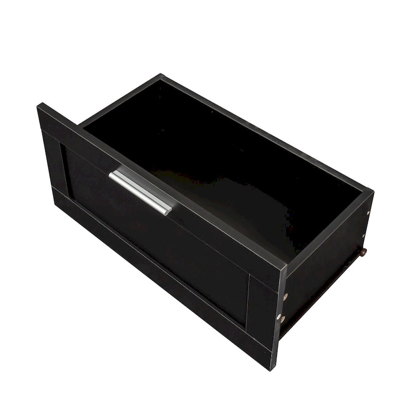 80-Inch Modern Minimalist TV Stand with Drawers and Open Shelves