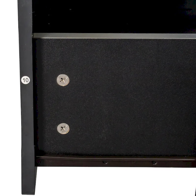 80-Inch Modern Minimalist TV Stand with Drawers and Open Shelves