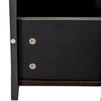 80-Inch Modern Minimalist TV Stand with Drawers and Open Shelves