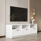 80-Inch Modern Minimalist TV Stand with Drawers and Open Shelves