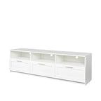 80-Inch Modern Minimalist TV Stand with Drawers and Open Shelves