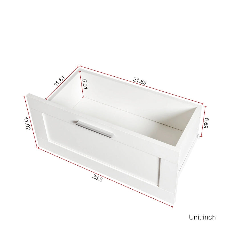 80-Inch Modern Minimalist TV Stand with Drawers and Open Shelves