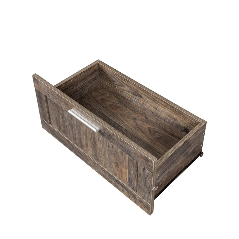 80-Inch Modern Minimalist TV Stand with Drawers and Open Shelves