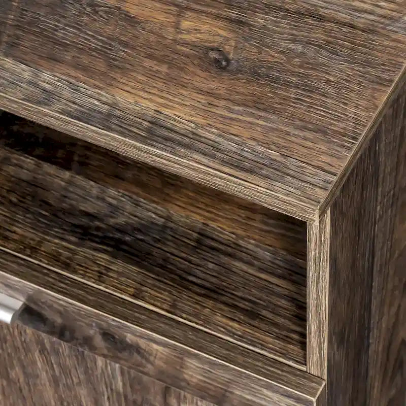 80-Inch Modern Minimalist TV Stand with Drawers and Open Shelves