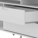 63 Inch Mid-Century Metal Leg Media Cabinet Console TV Stand