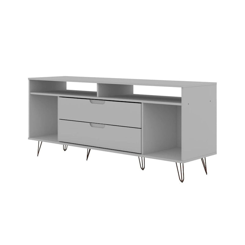 63 Inch Mid-Century Metal Leg Media Cabinet Console TV Stand