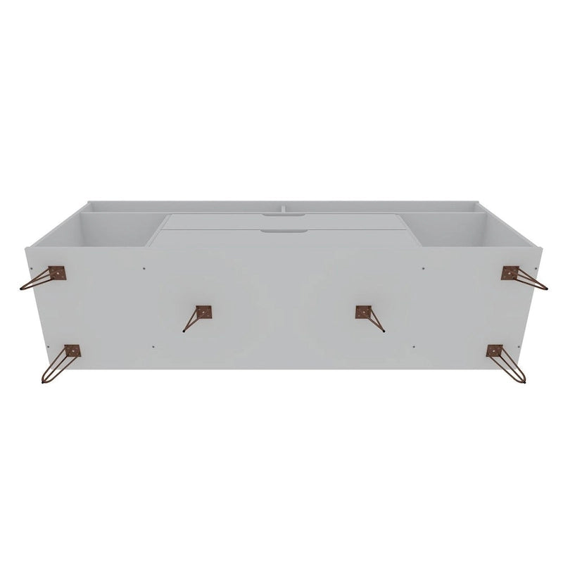 63 Inch Mid-Century Metal Leg Media Cabinet Console TV Stand