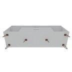 63 Inch Mid-Century Metal Leg Media Cabinet Console TV Stand