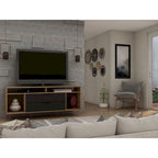 63 Inch Mid-Century Metal Leg Media Cabinet Console TV Stand