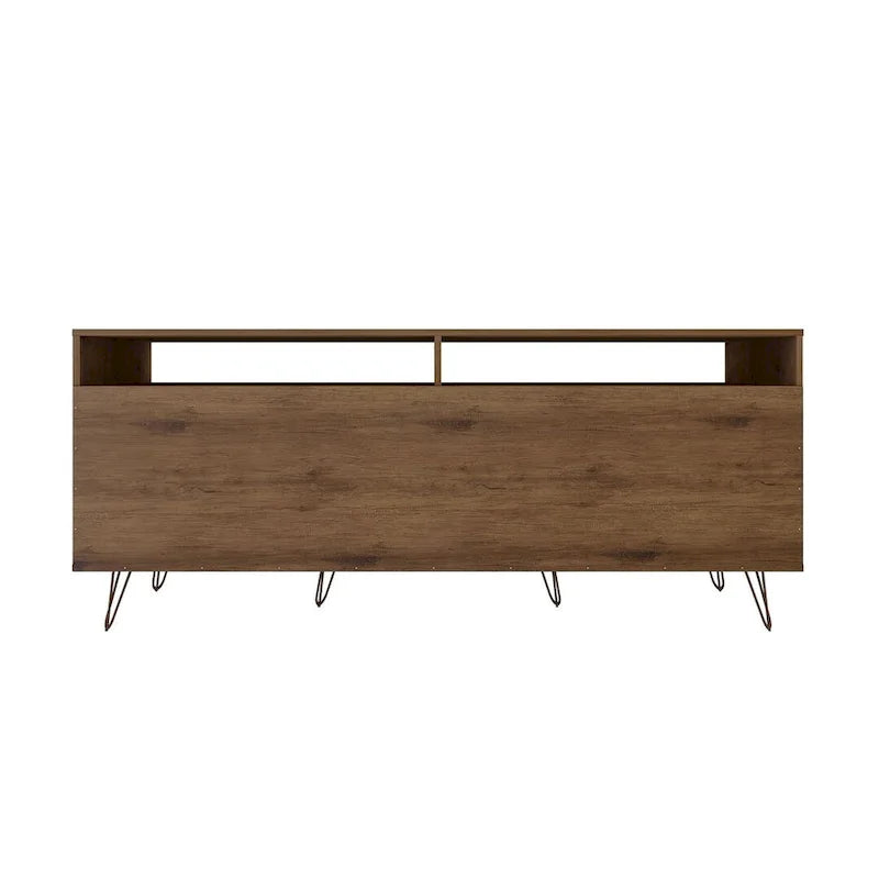 63 Inch Mid-Century Metal Leg Media Cabinet Console TV Stand