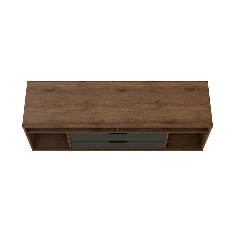 63 Inch Mid-Century Metal Leg Media Cabinet Console TV Stand