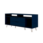 63 Inch Mid-Century Metal Leg Media Cabinet Console TV Stand