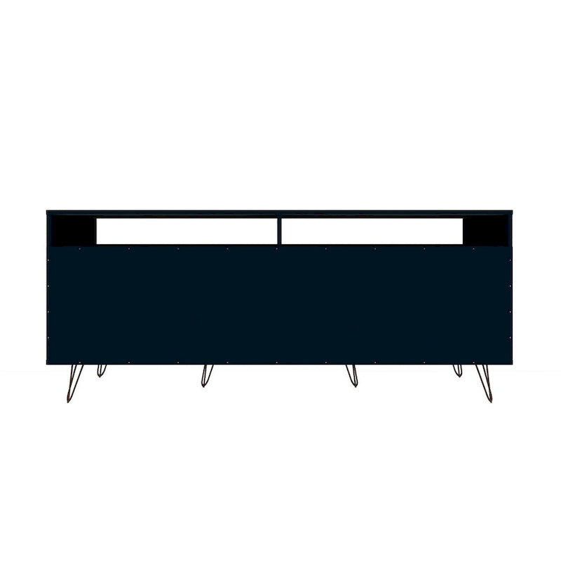 63 Inch Mid-Century Metal Leg Media Cabinet Console TV Stand