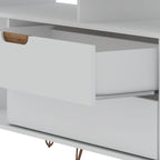 63 Inch Mid-Century Metal Leg Media Cabinet Console TV Stand