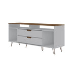 63 Inch Mid-Century Metal Leg Media Cabinet Console TV Stand