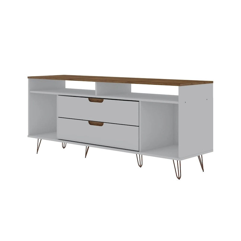 63 Inch Mid-Century Metal Leg Media Cabinet Console TV Stand