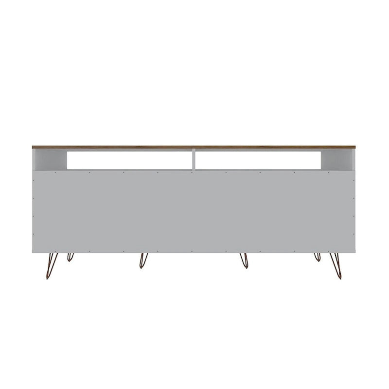 63 Inch Mid-Century Metal Leg Media Cabinet Console TV Stand