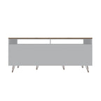 63 Inch Mid-Century Metal Leg Media Cabinet Console TV Stand