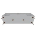 63 Inch Mid-Century Metal Leg Media Cabinet Console TV Stand