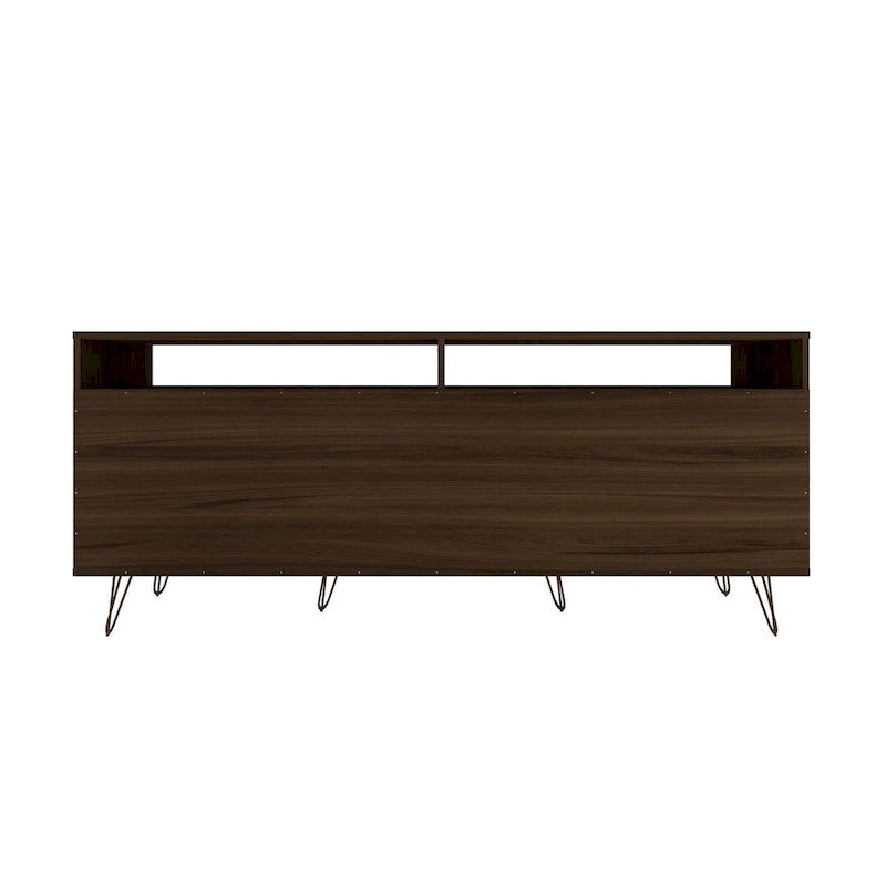 63 Inch Mid-Century Metal Leg Media Cabinet Console TV Stand