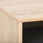 71 Inch Modern TV Bench with Six Open Adjustable Shelf Compartments