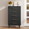5-Drawer Bedroom Dresser High Chest of Drawers with Metal Knobs