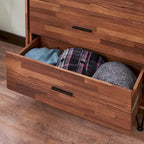 5-Drawer White Dresser Chest with Chrome Metal Legs and Handles