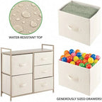 5-Drawer Vertical Storage Dresser with Wood Top and Easy-Pull Handles