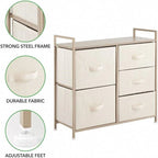 5-Drawer Vertical Storage Dresser with Wood Top and Easy-Pull Handles