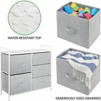 5-Drawer Vertical Storage Dresser with Wood Top and Easy-Pull Handles