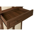 4-Door Rattan Storage Cabinet with Drawer and Adjustable Shelves