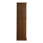 4-Door Rattan Storage Cabinet with Drawer and Adjustable Shelves
