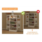 50 LED Kitchen Pantry Cabinet Freestanding Buffet with Storage