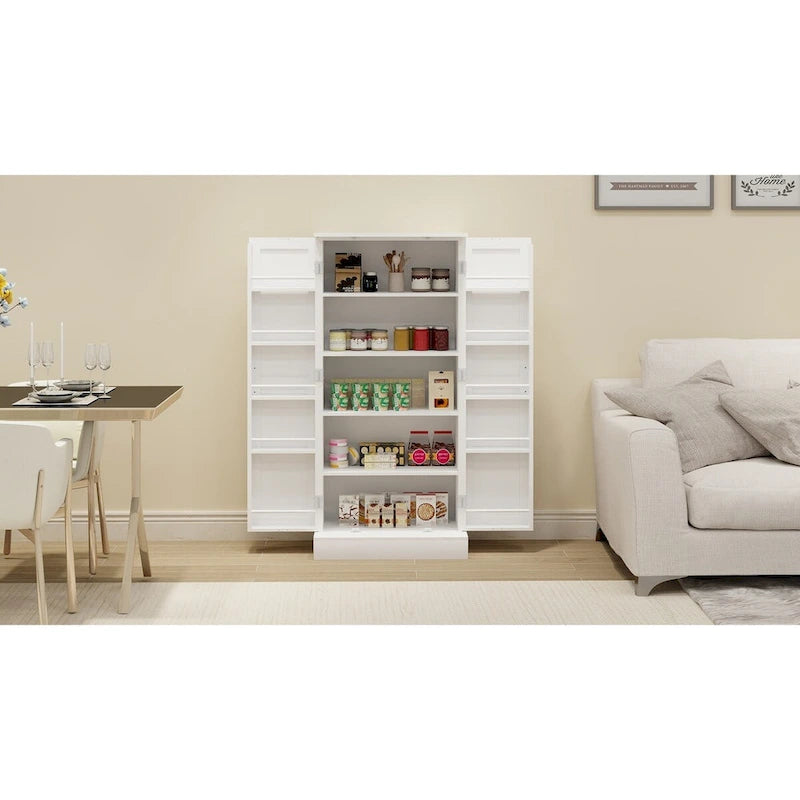 50 LED Kitchen Pantry Cabinet Freestanding Buffet with Storage