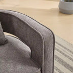 360-Degree Swivel Accent Chair with Rubberwood Weathered Base