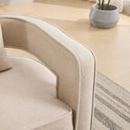 360-Degree Swivel Accent Chair with Rubberwood Weathered Base