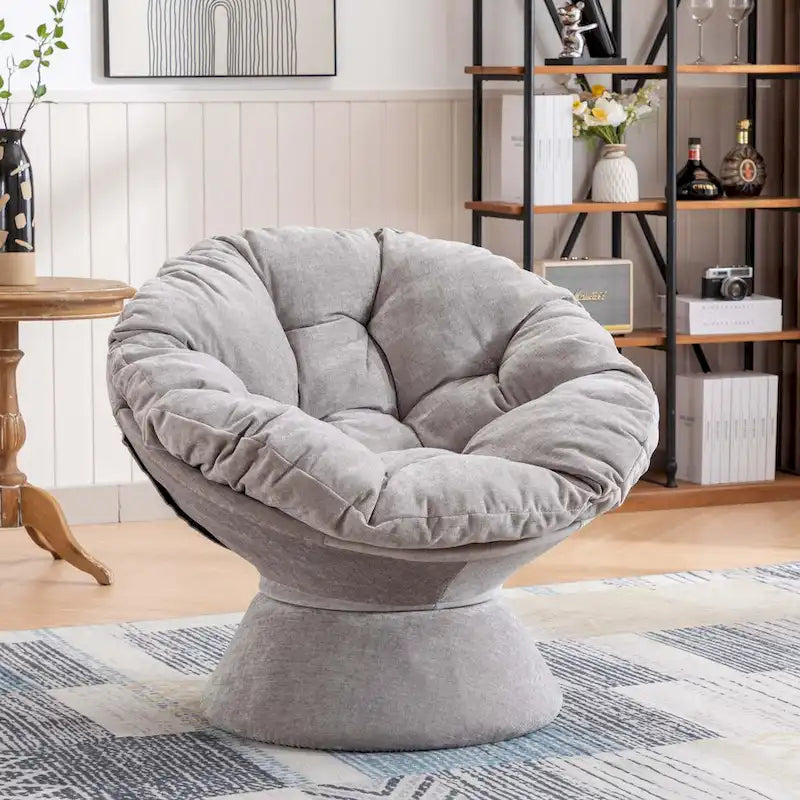 Oversized 360-Degree Swivel Accent Chair for Living Room and Bedroom
