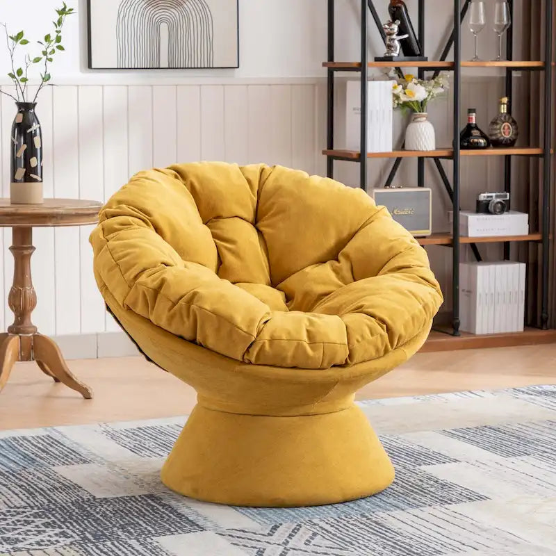 Oversized 360-Degree Swivel Accent Chair for Living Room and Bedroom