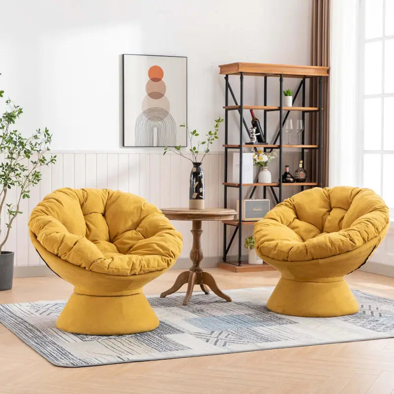 Oversized 360-Degree Swivel Accent Chair for Living Room and Bedroom