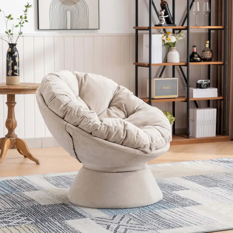 Oversized 360-Degree Swivel Accent Chair for Living Room and Bedroom