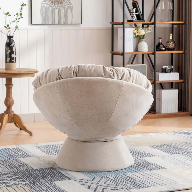 Oversized 360-Degree Swivel Accent Chair for Living Room and Bedroom