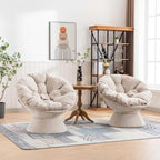 Oversized 360-Degree Swivel Accent Chair for Living Room and Bedroom