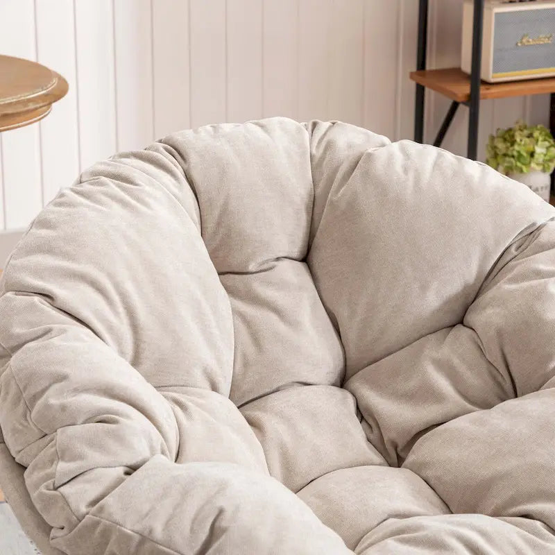 Oversized 360-Degree Swivel Accent Chair for Living Room and Bedroom