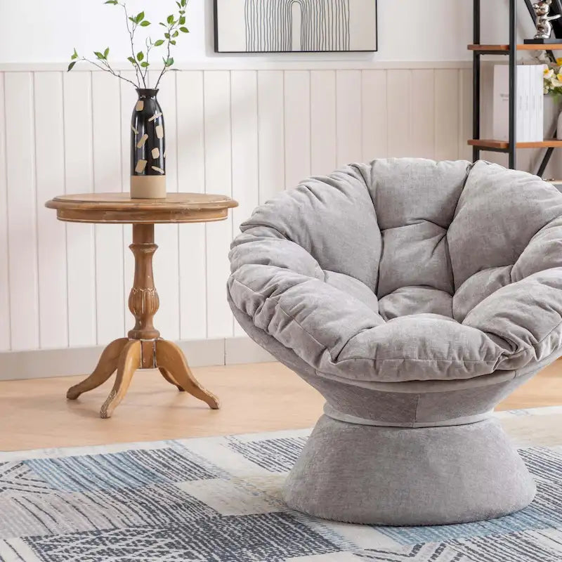 Oversized 360-Degree Swivel Accent Chair for Living Room and Bedroom