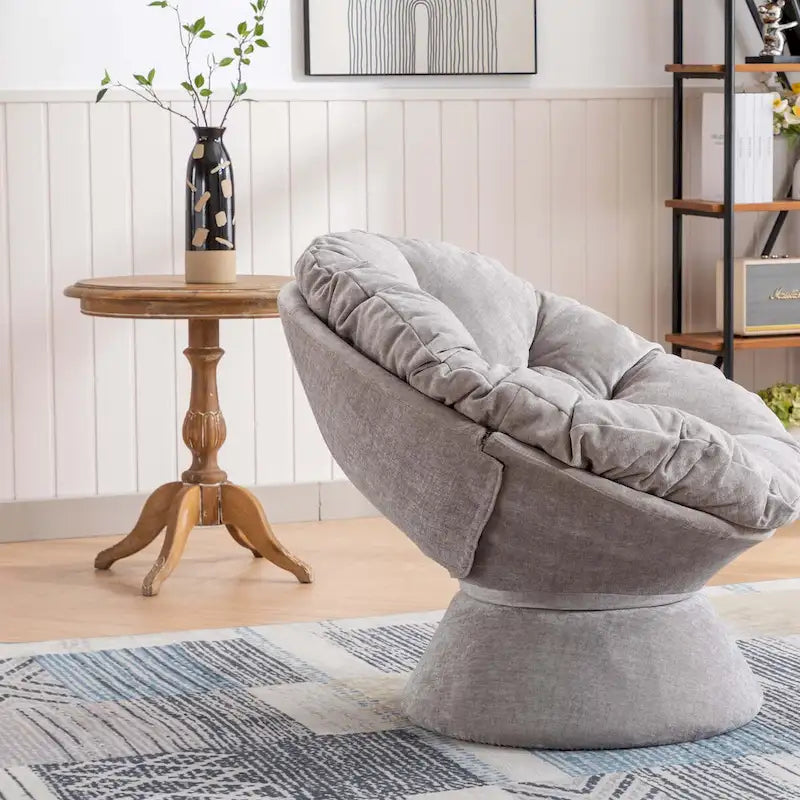 Oversized 360-Degree Swivel Accent Chair for Living Room and Bedroom